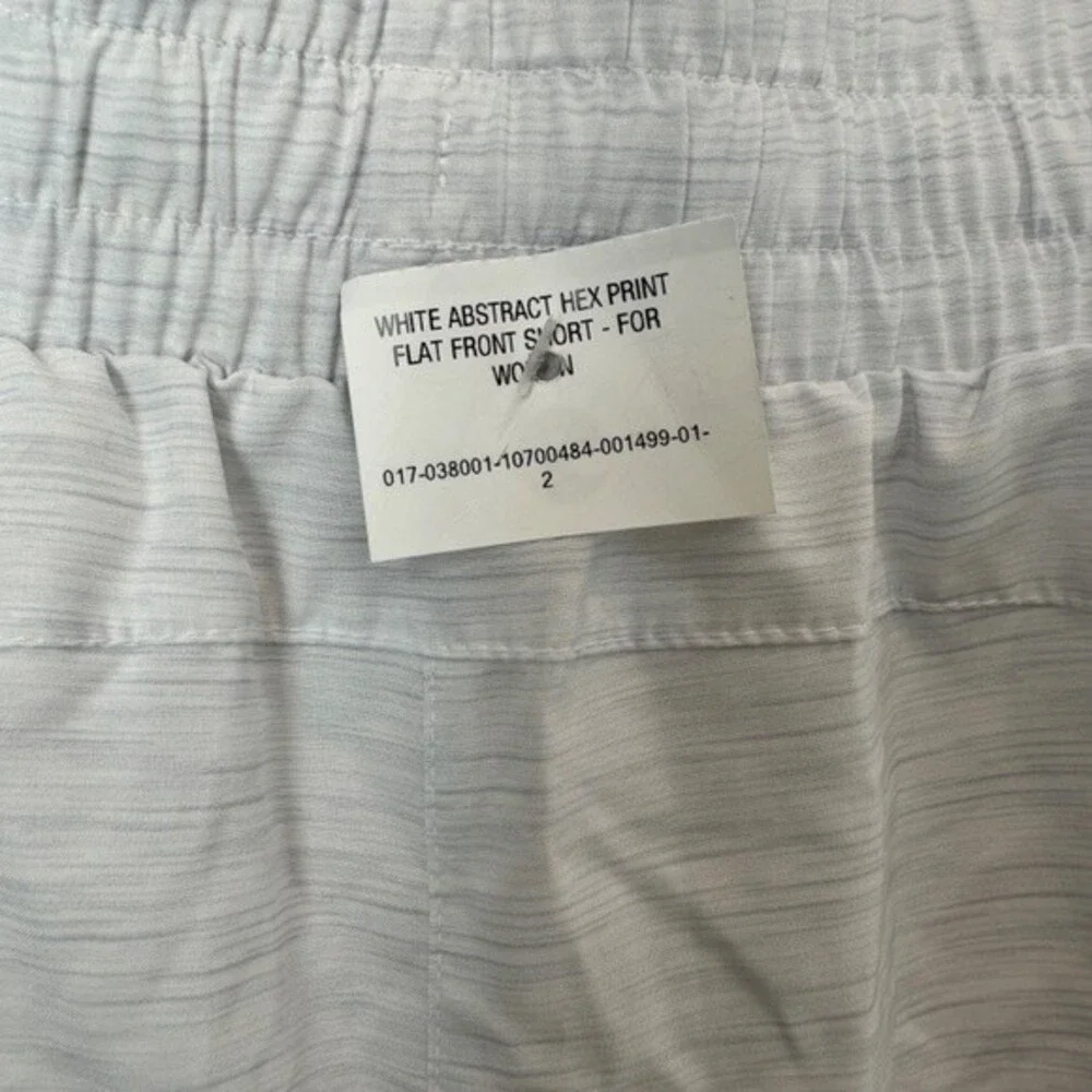 NWT Asics White & Blue High Rise Running Shorts - Size Large